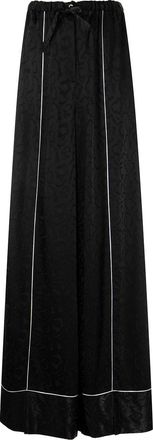 Rosetta Getty jacquard pyjama trousers - women - Viscose - S - Black