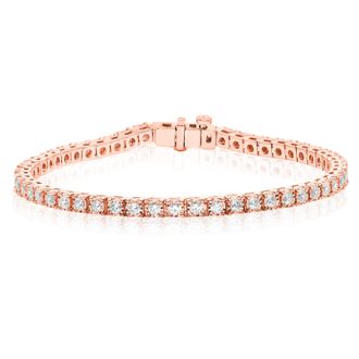 Vir Jewels 7 cttw Lab Grown Diamond Tennis Bracelet in Sterling Silver 7 Inch For Women