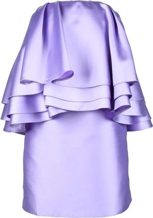 Simona Corsellini One-Shoulder Purple Dress