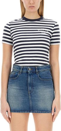 Versace Nautical Stripe T-Shirt-Donna