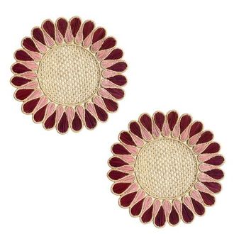 Coro Cora Drops Placemat - Set of 2 in Burgundy/pink at Nordstrom