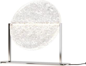 Maytoni Maytoni Mangata Lámpara de mesa LED moderna integrada, regulable, cromada, 3000 K, 250 lm, pantalla acrílica
