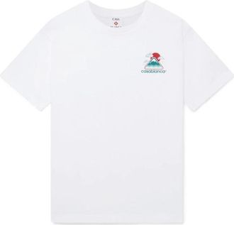 Casablanca Montagne Ondulee T-shirt met korte mouwen - Heren - T-shirts - Wit - M - Katoen - Tops