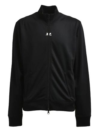 Courrèges zip-up track jacket - women - Polyester - L - Black