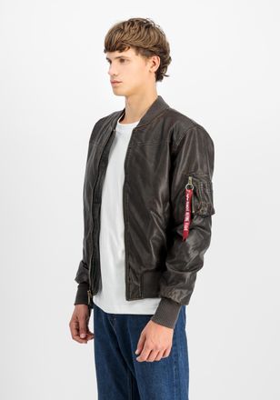 Alpha Industries Bomberjacke ALPHA INDUSTRIES MA-1 Faux Leather Vintage, Herren, Gr. XXL, braun (vintage braun), Obermaterial: 100% Polyurethan, Futter: 100% Nylon, F&uuml;