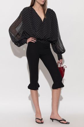 Rotate V-neck Top, Womens, Black
