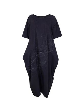 Maria Calderara Crinkled Cotton Long Dress