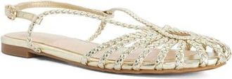 Dune London Hoopla Flat Sandal in Gold at Nordstrom, Size 39