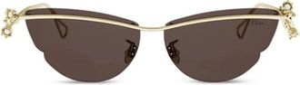 Dior Lily B1U Zonnebrillen - Dames - Zonnebrillen - Geel - 62 MM - Leer - Accessoires