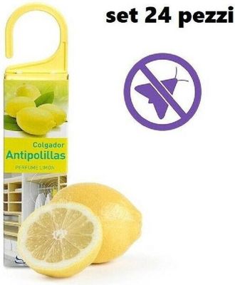 Trade Shop Trade Shop - Set 24 Pezzi Antitarmico Anti Tarme Profumato Con Gancio Deodorante Limone