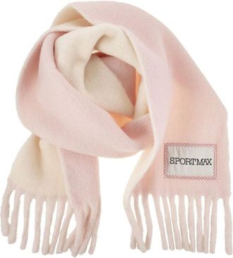 Sportmax Tenue - Two-Colour Scarf With Fringes