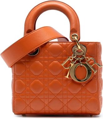 Dior 2016 Small Lambskin Cannage MyABCDior Lady Dior satchel - Orange