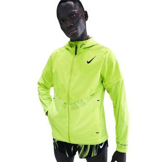 Nike Heren Storm-FIT Hooded Hardloopjack (Volt/Zwart)