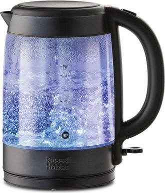 Russell Hobbs s, Electric Kettle, Illuminated Glass, Matte Black, 3000W
