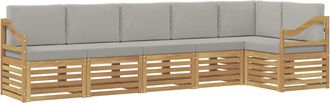 vidaXL Conjunto De Sof&aacute;s De Exterior 6 Uds. Blanco Y Gris Claro Vidaxl