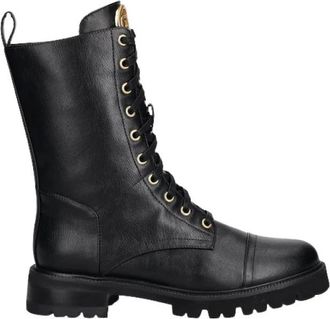 Twinset Schoenen, Dames, Zwart, 40 EU, Lace-up Boots met Logo