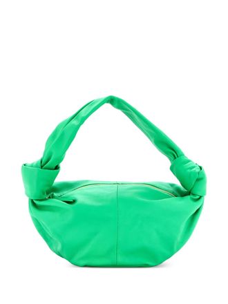 Bottega Veneta Double Knot Leather Mini hobo bag - women - Calf Leather - One Size - Green