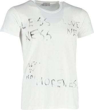 Dior Dior Statement T-shirt met ronde hals in wit katoen