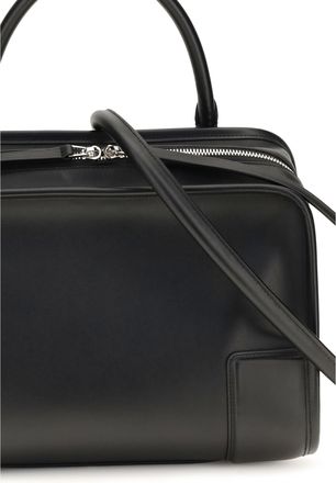 Loewe Womens Top Handle Bag Amazona 180 Calfskin Black Leather Shoulder