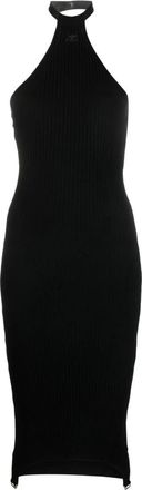 Courr&egrave;ges Gebreide jurk met glitterdetails - Dames - Kleedjes - Zwart - L - Polyester - Kleedjes