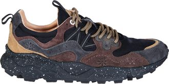 Flower Mountain Yamano 3 Suede-Blend Layered Chunky Sole Sneakers