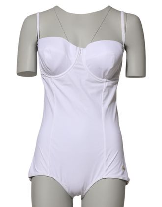 Dolce & Gabbana White Padded Balconette One Piece Womens Swimwear