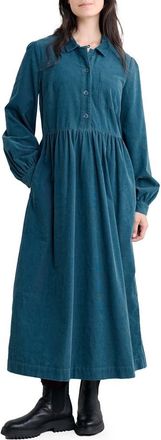 Seasalt Cornwall Rosina Long Sleeve Midi Dress in Dark Eden at Nordstrom, Size 10 Us