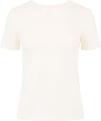Nina Ricci plunging draped back T-shirt - Neutrals