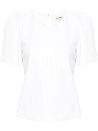 Zadig&Voltaire T-shirt Tchao con paillettes - Bianco