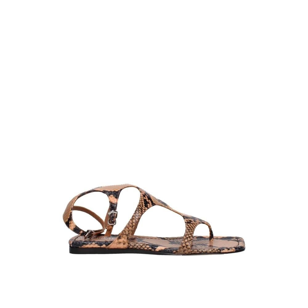 サンダル・ミュール Paris Texas Lauren Croco Flat Sandals Paris Texas Brown Lauren Flat Sandal - Fabric of Society