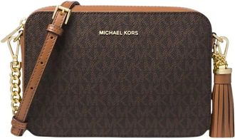 Michael Kors Shoulder Bags, female, Brown, Size: ONE SIZE Camera Bandolier Bag Brown Logo