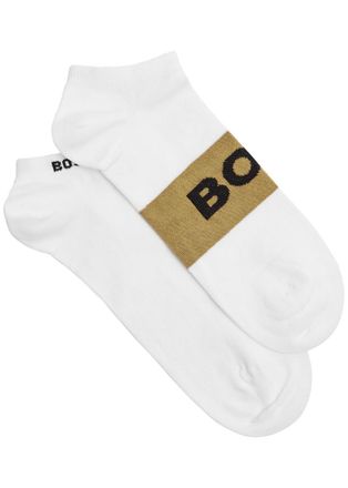 BOSS Boss Logo-intarsia Cotton-blend Socks - set of two - White - 39 42 (IT39-42)