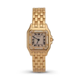 Cartier Pre-owned Cartier Panthere De Cartier Quartz Diamond White Dial Ladies Watch 8057915