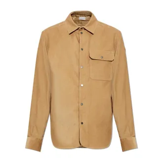 Moncler Corduroy Shirt - male - Moncler - Casual Shirts - Brown - XL - Shirts