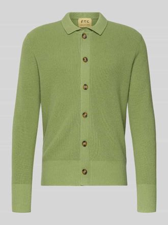 FTC Regular Fit Strickjacke mit Kaschmir-Anteil in Gruen, Gr&ouml;&szlig;e 48