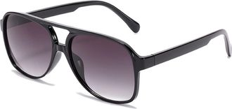 Generic Large Frame Men Outdoor Sunglasses Driving Women Vacation Sun Glasses(Black)