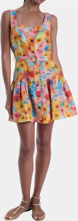 Karina Grimaldi June Print Mini Dress In Blossom Mist