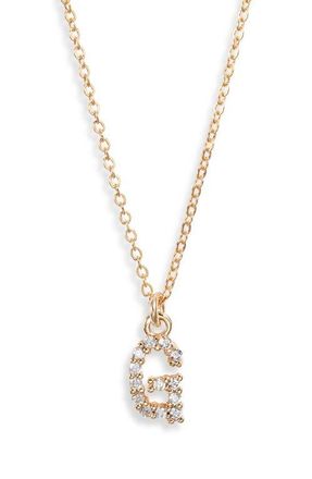 Set & Stones Gemma Initial Necklace in Gold /G at Nordstrom