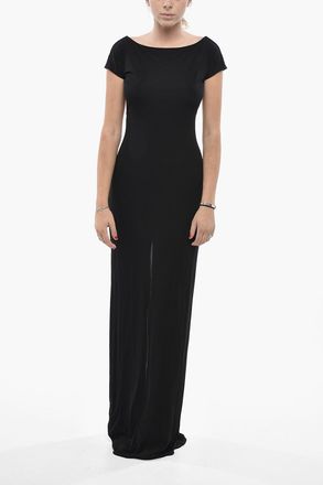 Dsquared2 Long Fitted Dress With Back Slit Dsquared2