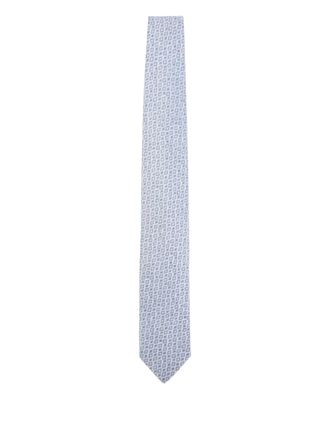 Lanvin losange-pattern tie - Blauw
