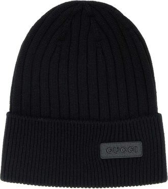 Gucci Black Logo Beanies Hat