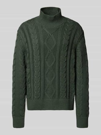 Selected Regular Fit Rollkragenpullover aus reiner Baumwolle Modell UFFE in Dunkelgruen, Gr&ouml;&szlig;e L