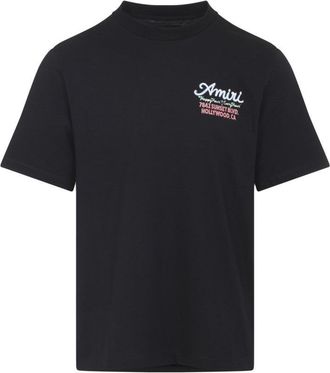 Amiri Neon Lights Os Black Cotton T-Shirt