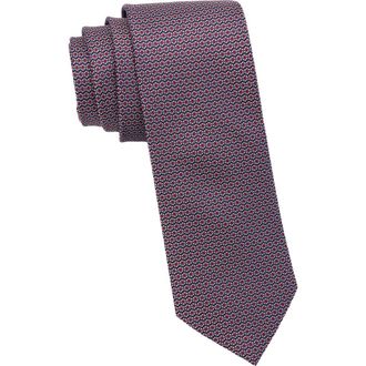 Ben Sherman Geometric Woven Tie in Navy/Red at Nordstrom Rack