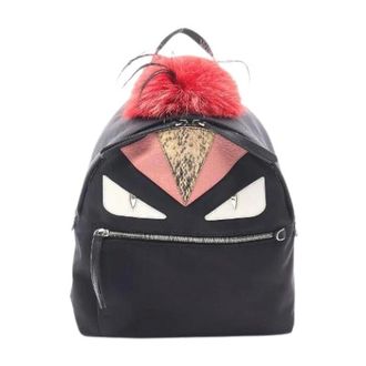 Fendi Pre-owned Backpacks, female, Black, Size: ONE SIZE Pre-owned Nylon Backpack