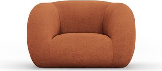 Cosmopolitan Design Sill&oacute;n de tejido boucl&eacute; marr&oacute;n