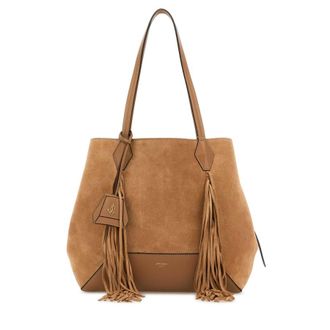 Jimmy Choo London Camel Suede Diamond Shopping Bag