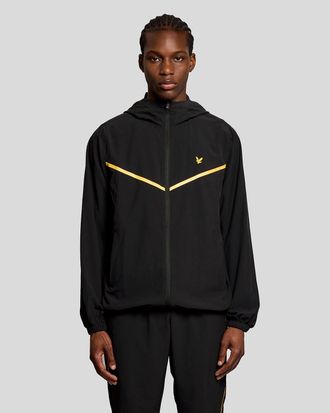 Lyle & Scott Mens Sports Stripe Track Jacket - Black - Size X-Small