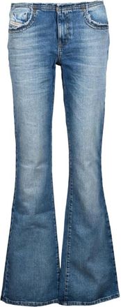 Diesel Jeans - Dames - Flared Jeans - Blauw - W28 - Katoen - Jeans