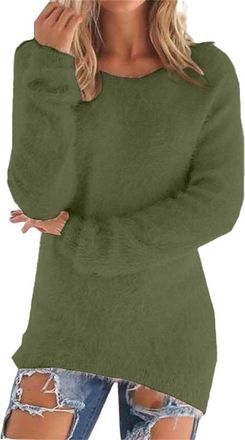 Generic Fleece Sweatshirts for Women Autumn Winter Warm Pullover Sweatshirts Casual Plus Size Long Sleeve Thermal Jumpers Ladies Soft Cozy Fuzzy Plush Pullove